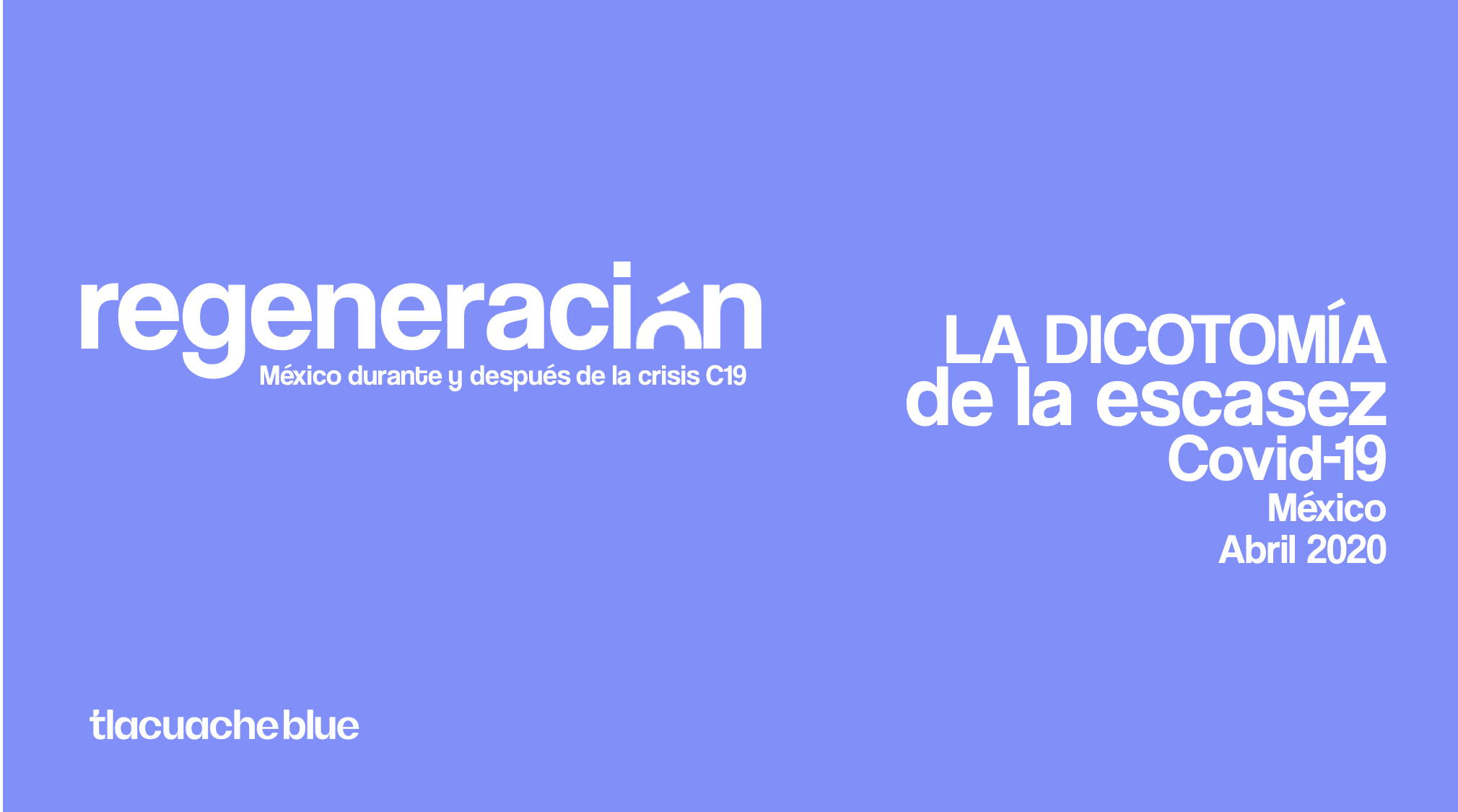 Regeneración: Dicotomía de la escasez